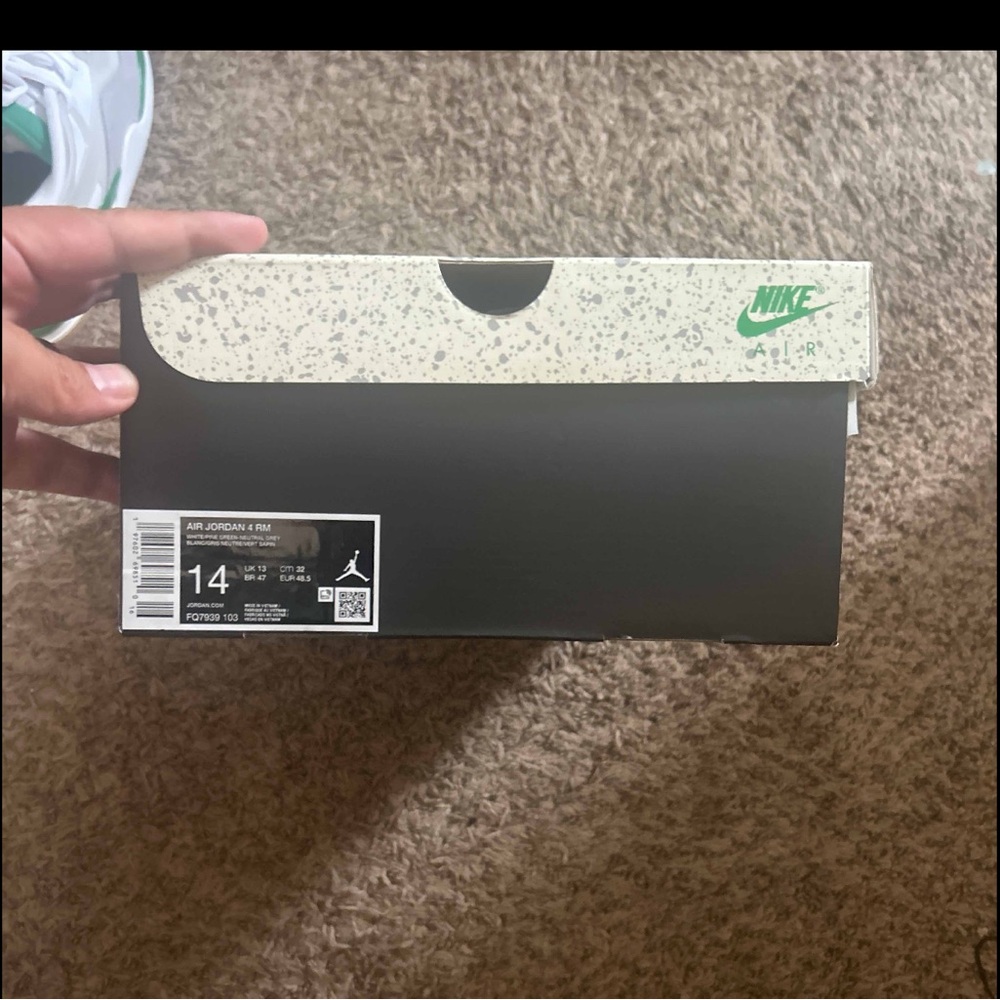 SZ 14/ AIRJORDAN 4 RM 'PINE GREEN' USED / IN BOX - Picture 8 of 10